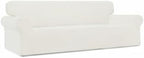 Easy-Going Stretch 4 Seater Oversized Sofa Couch Cover Cream | 1-Piece Extra - Image 9