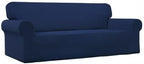 Easy-Going Stretch Oversized Sofa Couch Slipcover Washable Navy | 1-Piece Extra - Image 9