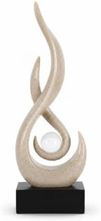 Modern Abstract Art Table Decoration,Resin Flame Statue Modern Centerpiece Ornaments for Living Room Great Gift Idea Home Decor,Collectibles (Grey) by XYQXYQ