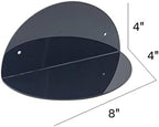 ROYALITA 2-Pack Small Acrylic Shelves Room Decor Floating Shelves, Black - Image 3
