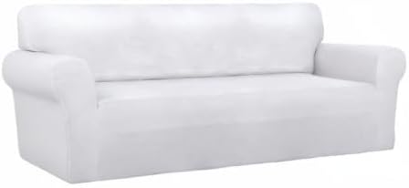 PureFit Stretch Couch Covers for Sofa Large Sofa Slipcovers White | 1-Piece - Image 8