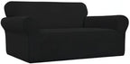 Easy-Going Stretch Loveseat Couch Covers Washable Black | 1-Piece Loveseat - Image 9