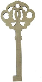 Esvinte Vintage Wall Sculpture Bronze Gold Key Wall Decor Antique Decoration Pediment Hallway Art Statue for Living Room Office Bedroom Gallery,Handmade Gift,A Whimsical Art Piece with Intricate Textures (Brassy Scepter Head) - Image 2