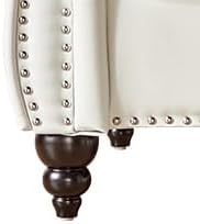 Living Room Chair, Modern Leather Chesterfield Sofa Chair, Mid Century Single - Image 9