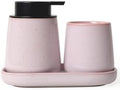 INGOFIN Ceramic Bathroom Accessories Set, Soap Dispenser &Toothbrush Holder by INGOFIN