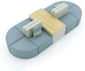 Custom-Shaped Sofas by Unknown