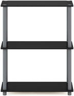 Furinno TURN-N-TUBE Storage Shelves, 3-Tier Book Shelf, Corner Shelf, Toolless Open Shelves, for Organization and Storage, Living Room, Garage, Home Office, Black - Image 6