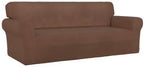 PureFit Stretch Couch Covers for Sofa Large Sofa Slipcovers Brown | 1-Piece - Image 8