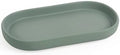 INGOFIN 7" Ceramic Bathroom Vanity Tray- Bathroom Organizer Countertop Tray for Perfume, Jewelry, Candles, Small Kitchen Counter Soap Tray, Decorative for Bathroom Vanity, Toilet Tank, Green by INGOFIN