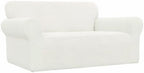 Easy-Going Stretch Oversized Loveseat Couch Covers Washable Cream | 1-Piece - Image 9
