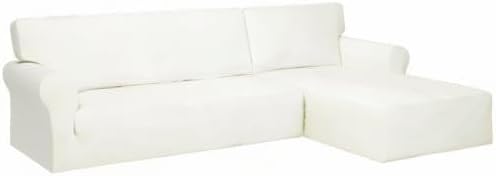 PureFit Stretch Sectional Couch Covers 2 pcs Non Slip L Shape Sofa Cover | - Image 8