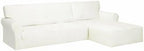 PureFit Stretch Sectional Couch Covers 2 pcs Non Slip L Shape Sofa Cover | - Image 8