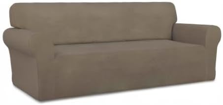 PureFit Stretch Couch Covers for Sofa Large Sofa Slipcovers Natural | 1-Piece - Image 8