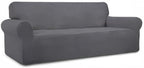 Easy-Going Stretch Oversized Sofa Couch Slipcover Washable Gray | 1-Piece Extra - Image 8