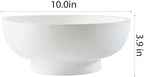 10" Large Decorative Bowl for Entryway Table with Pedestal, Spotted White - Image 5
