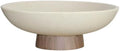 LIN CHUAN Modern Resin Pedestal Bowl – Large Fruit Bowl for Kitchen Counter, Catch All Bowl for Entryway Table, Stylish Key Bowl & Dining Centerpiece, Brown by LINCHUAN