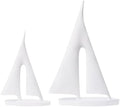 Saysmile Modern Sculptures Home Decor, Sailboat Decor Ornament, Boat Decorations Statue Decor, Art Sculptures and Statues, Sailboat Gifts Home Office Bathroom Shelf Decor (White-2 Pack) by Saysmile