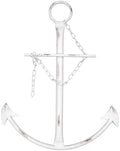 Fleecy day Nautical Anchor Wall Decor, Antique Metal Anchor Art Wall Decor With Chain,Vintage decorations for Bedroom,Living Room,Dorm Home,13in Antique Farmhouse Decor (Vintage White) by Fleecy+day