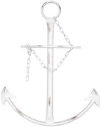Fleecy day Nautical Anchor Wall Decor, Antique Metal Anchor Art Wall Decor With Chain,Vintage decorations for Bedroom,Living Room,Dorm Home,13in Antique Farmhouse Decor (Vintage White) by Fleecy+day