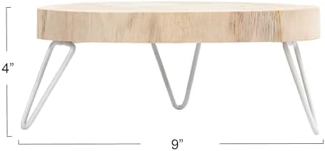Creative Co-Op Decorative Paulownia Wood Pedestal, Natural - Image 3