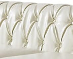 Chesterfield 3 Seater Sofa, Modern Leather Tufted Couch 3 Seater - Image 8