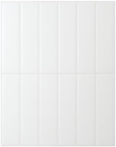 Smart Tiles Peel and Stick backsplash, Stacked Pure White, 11.43"x9" by SmartTiles-OriginalPeelandStickBacksplashTiles