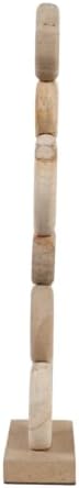 Palimanan Stone Stacked Ring Sculpture Ornament for Home, Bathroom and Room Decor - Decorative Accent for Office Shelf or Coffee Table Display - Figurine Styling for Living Room - 21", Ivory - Image 6