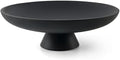LIN CHUAN Large Decorative Bowl, Resin Pedestal Fruit Bowl, Matte Black by LINCHUAN