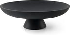 LIN CHUAN Large Decorative Bowl, Resin Pedestal Fruit Bowl, Matte Black by LINCHUAN