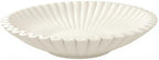 Modern Beige Fluted Decorative Bowl - 10" Wavy Purse Bowls for Entryway by OGANGART