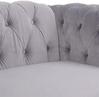 RARZOE Modern 2 Pieces Living Room Sofa Set, Contemporary Tufted Button Velvet - Image 4
