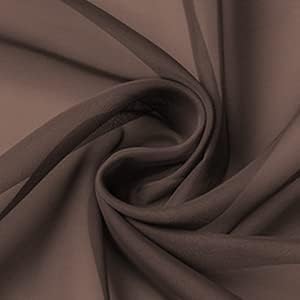 2 Panels Chocolate Brown Sheer Valance - Image 5