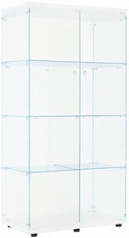 FLYMUHJIA Glass Display Cabinet Kitchen Pantry Storage Cabinet Corner Bar - Image 11
