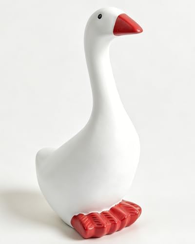 Desk Goose 7 inch Gifts for Women, Mini Desktop Goose Statue Decor for Living Room Bedroom Bookshelf and Office by LRNIOT