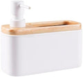 RQYIXI 2-in-1 Ceramic Soap Dispenser with Sponge Holder,White,17 Oz by RQYIXI