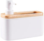 RQYIXI 2-in-1 Ceramic Soap Dispenser with Sponge Holder,White,17 Oz by RQYIXI