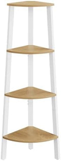 VASAGLE 4-Tier Corner Shelf Stand, Modern Ladder Shelf by VASAGLEbySONGMICSHOME
