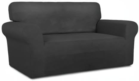 PureFit Stretch Loveseat Covers Fleece Couch Covers - Image 8