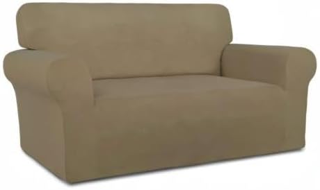 PureFit Stretch Loveseat Covers Fleece Couch Covers - Image 8