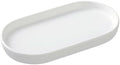 White Round Soap Dispenser Tray - 8'' Ceramic Vanity Tray for Bathroom Decorative, Jewelry Ring Dish, Comestic Holder, Kitchen Sink Countertop Organizer Plate by Eyrozia