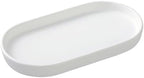 White Round Soap Dispenser Tray - 8'' Ceramic Vanity Tray for Bathroom Decorative, Jewelry Ring Dish, Comestic Holder, Kitchen Sink Countertop Organizer Plate by Eyrozia