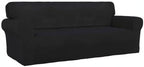PureFit Stretch Couch Covers for Sofa Large Sofa Slipcovers Black | 1-Piece - Image 8