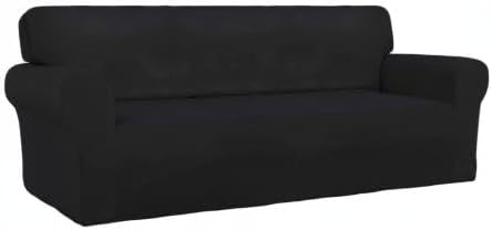 PureFit Stretch Couch Covers for Sofa Large Sofa Slipcovers Black | 1-Piece - Image 8
