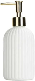 Soap Dispenser 14Oz White Glass Hand Soap Dispenser for Kitchen Countertop by Fummki