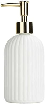 Soap Dispenser 14Oz White Glass Hand Soap Dispenser for Kitchen Countertop by Fummki
