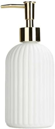 Soap Dispenser 14Oz White Glass Hand Soap Dispenser for Kitchen Countertop by Fummki