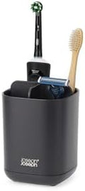 Joseph Joseph Easy-Store - Toothbrush Holder Caddy, Bathroom Storage, Compact, Matt Black by Unknown