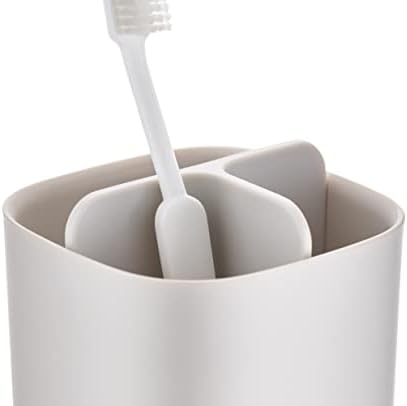 Joseph Joseph Easy-Store - Compact Toothbrush Holder Caddy Bathroom Storage- Ecru Small - Image 6