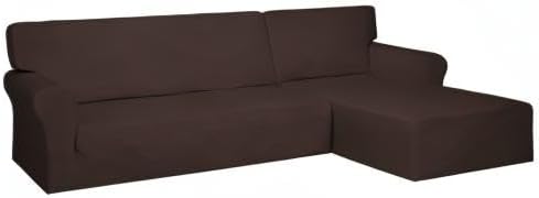 PureFit Stretch Sectional Couch Covers 2 pcs Non Slip L Shape Sofa Cover - Image 8