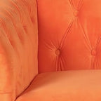 Living Room Chair, Modern Velvet Chesterfield Sofa Chair, Mid Century Single - Image 9